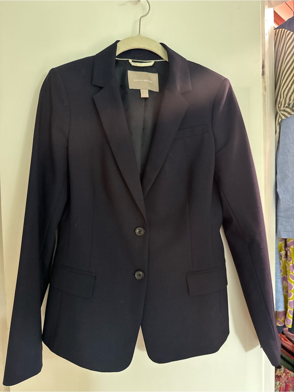 Banana Republic Women's Dark Navy Two-Button Blazer